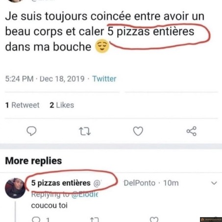5 pizzas entières