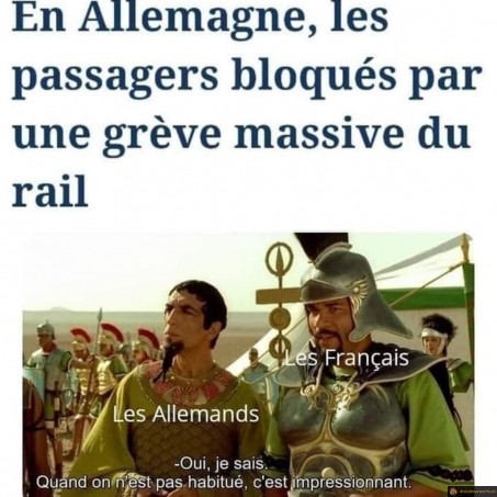 Allemand bloqués par une grève du train