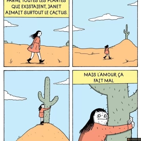 Amour et cactus