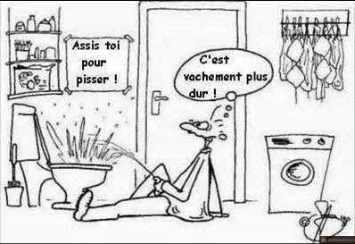 Assis au wc