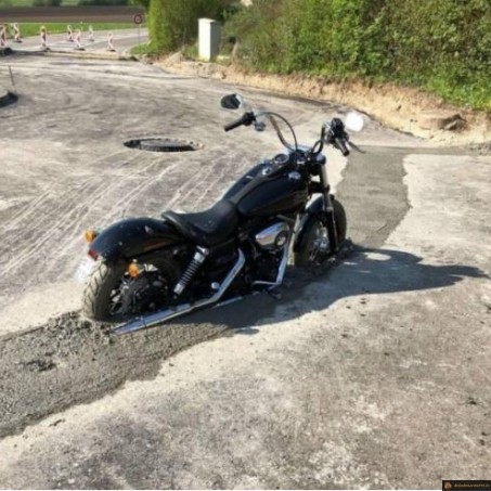 Beton pas sec à moto