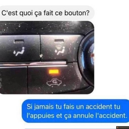 Bouton pour annuler accident