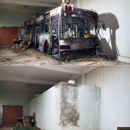 Bus street art