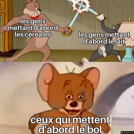 Céréales ou lait d'abord?