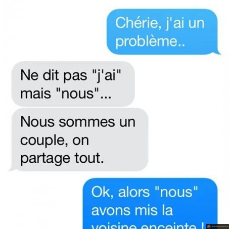Chérie j'ai un problème