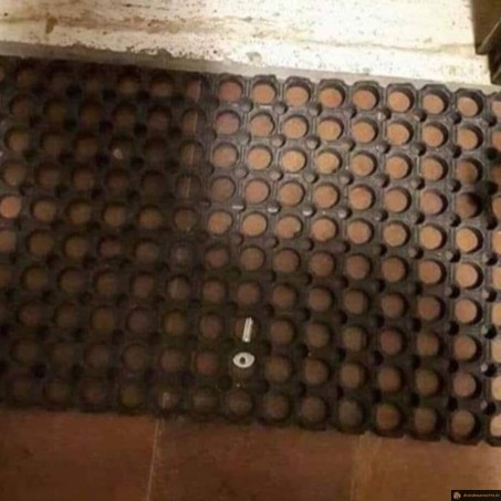 Clé cachée sous le tapis