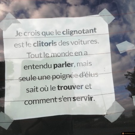 Clignotant = clitoris