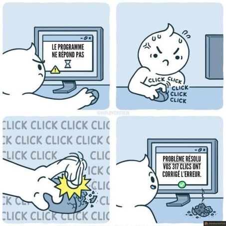 Cliquer lors d'une erreur