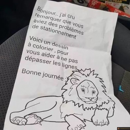 Coloriage pour apprendre à se garer