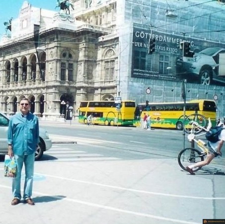 Cycliste photo au bon moment
