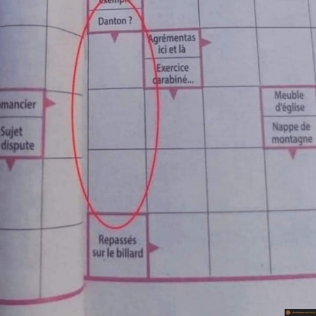 Danton mots fléchés