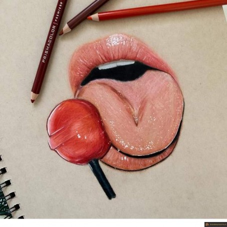 Dessin bouche sucette