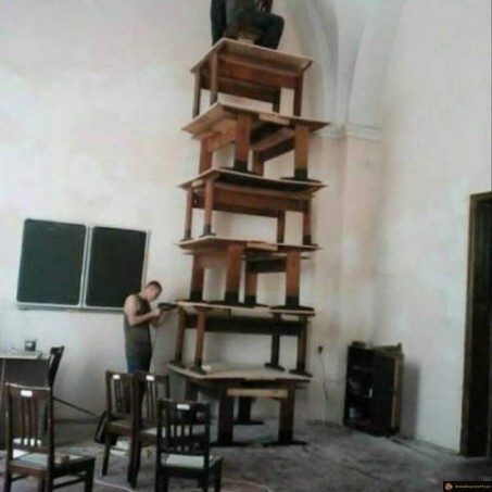 Echafaudage de tables