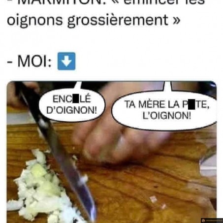 Emincer les oignons