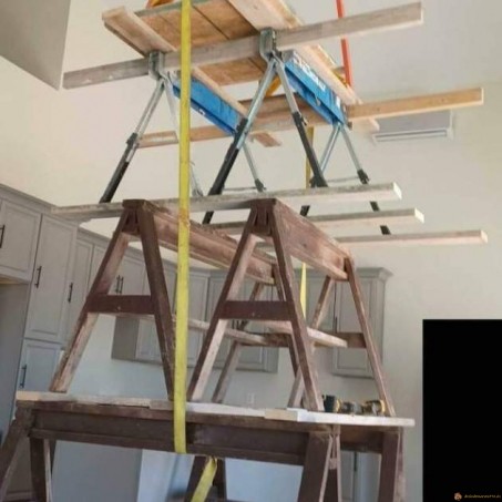 Escabeau DIY dangereux