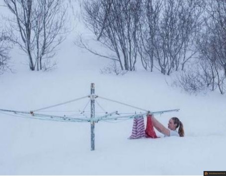Etendre son linge à la Brévine en été