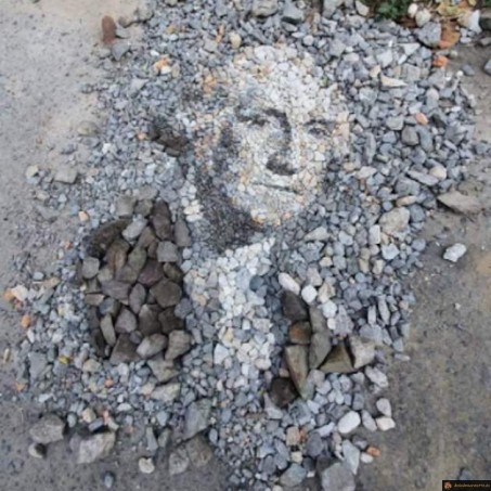 George Washington en cailloux