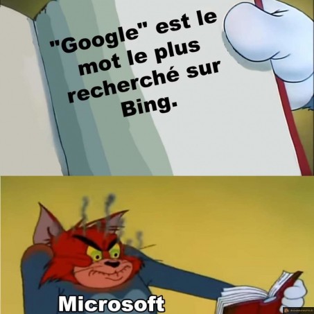 Google mot le plus recherché sur Bing