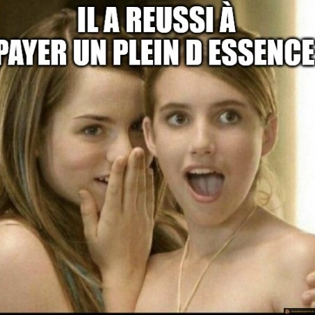 Il a reussi à payer un plein d'essence