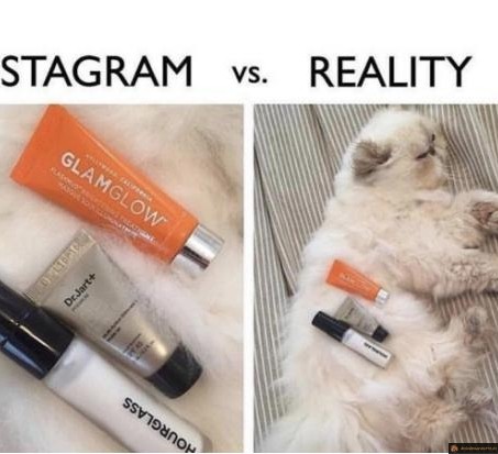 Instagram vs réalité chat