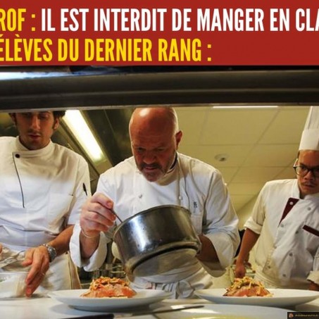 Interdit de manger en classe