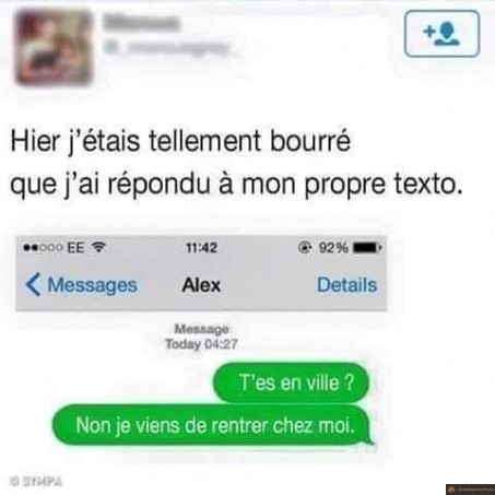 L'alcool et les sms