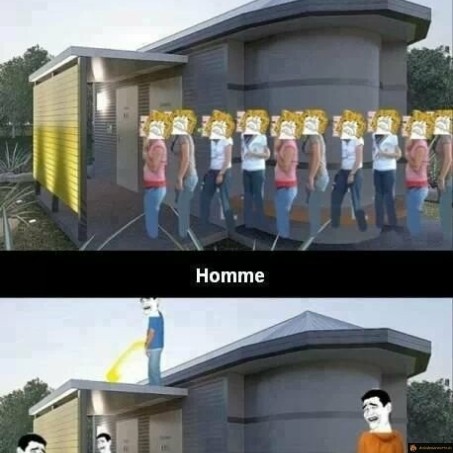 La queue aux toilettes