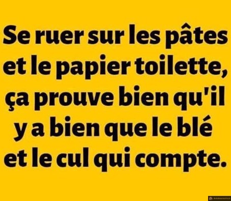 Le blé et le cul
