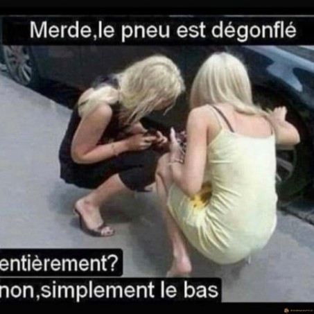 Le pneu est dégonflé