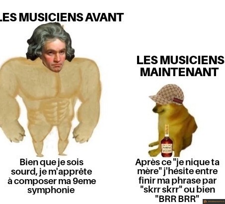 Les musiciens avant et maintenant