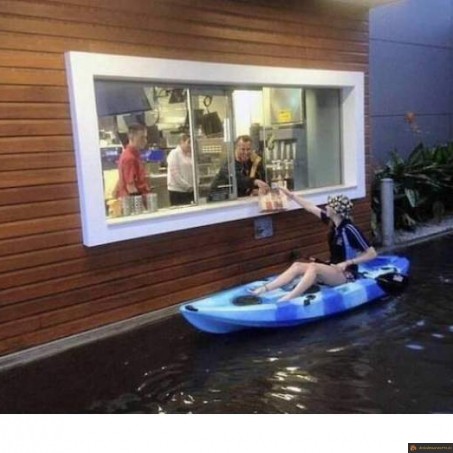 Mcdrive pendant les innondations
