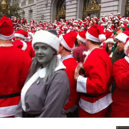 Mère noel noir et blanc