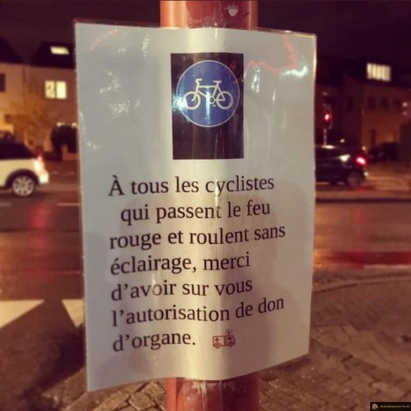 Message aux cyclistes