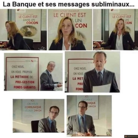Messages subliminaux des banques