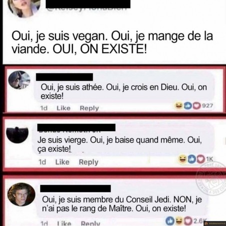 Oui, on existe