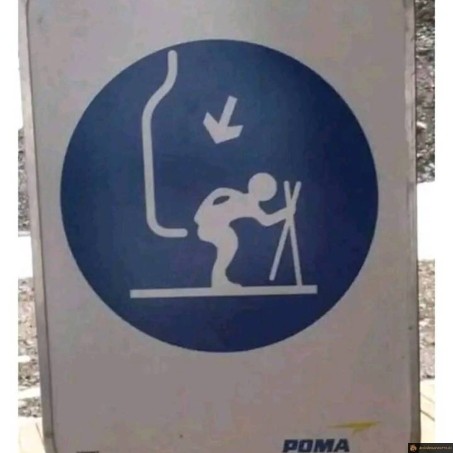 Panneau télésiège ambigue