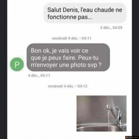 Pas d'eau chaude