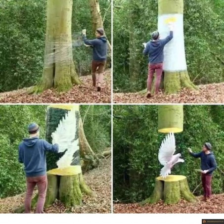 Peinture sur arbre