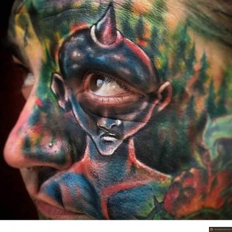 Peinture visage cyclope