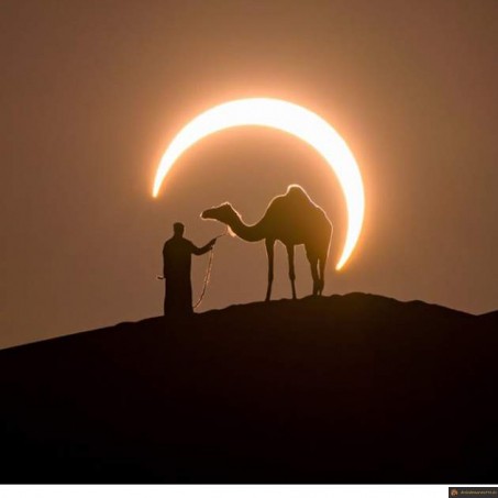 Photo désert éclipse