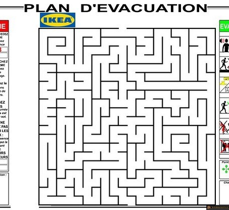 Plan d'évacuation Ikea