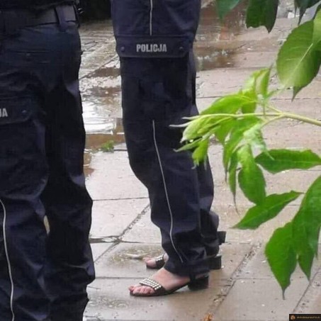 Policier en claquette
