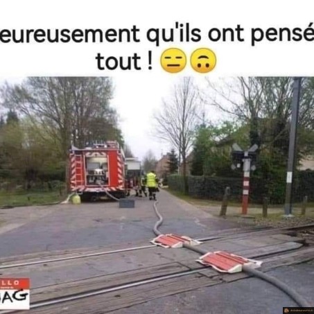 Pompiers et train