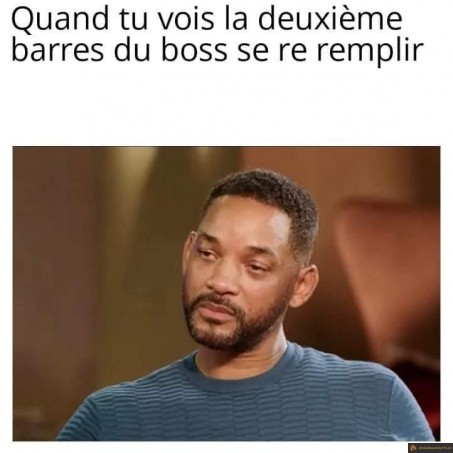 Quand tu vois la 2eme barre du boss se remplir
