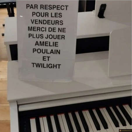 Respect pour les vendeurs de piano
