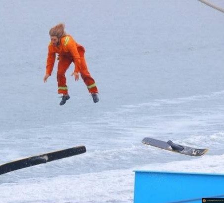 Saut raté à ski