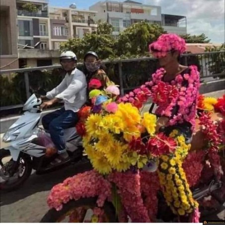 Scooter fleuri