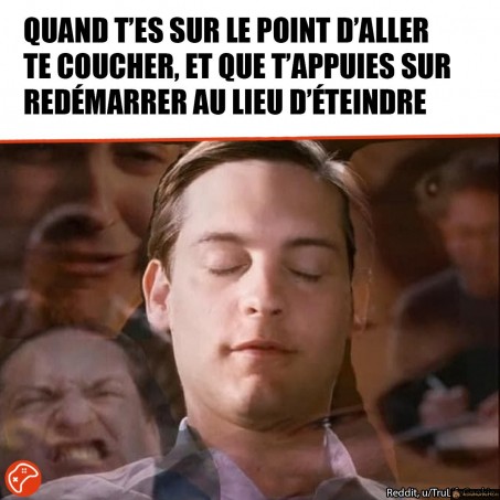 Se tromper d'action avant de se coucher