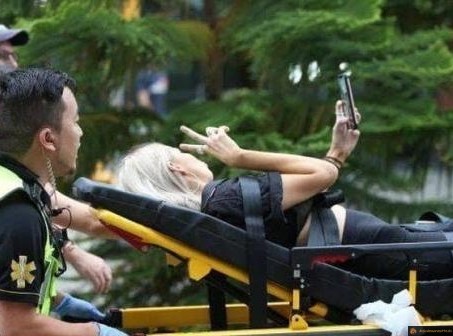 Selfie accident
