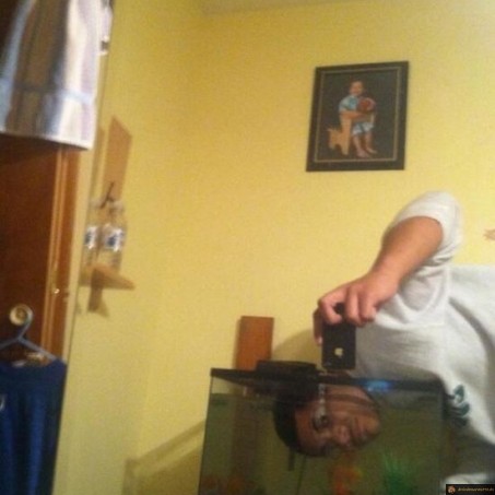 Selfie dans l'aquarium